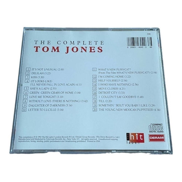 CD Tom Jones ‎- The Complete Tom Jones - Picture 2 of 2